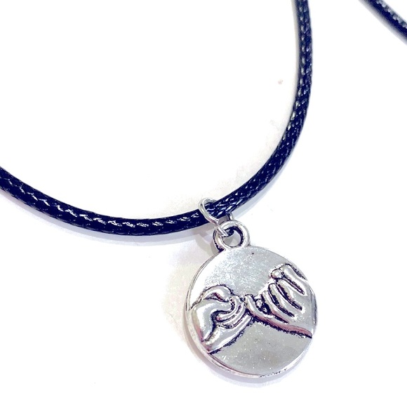 Pinky Promise Necklace Set Of 2 Best Friends - Picture 2 of 4